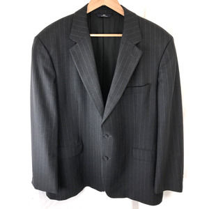 Brooks Brothers 346 Mens Two Button Suit Jacket Gray Pinstripe Wool Blend 45r